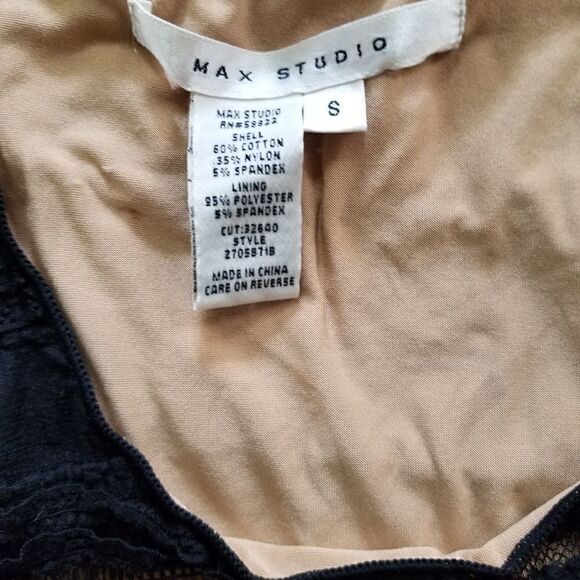 Max Studio Black Ruffle and Lace Tank S - Picture 7 of 7